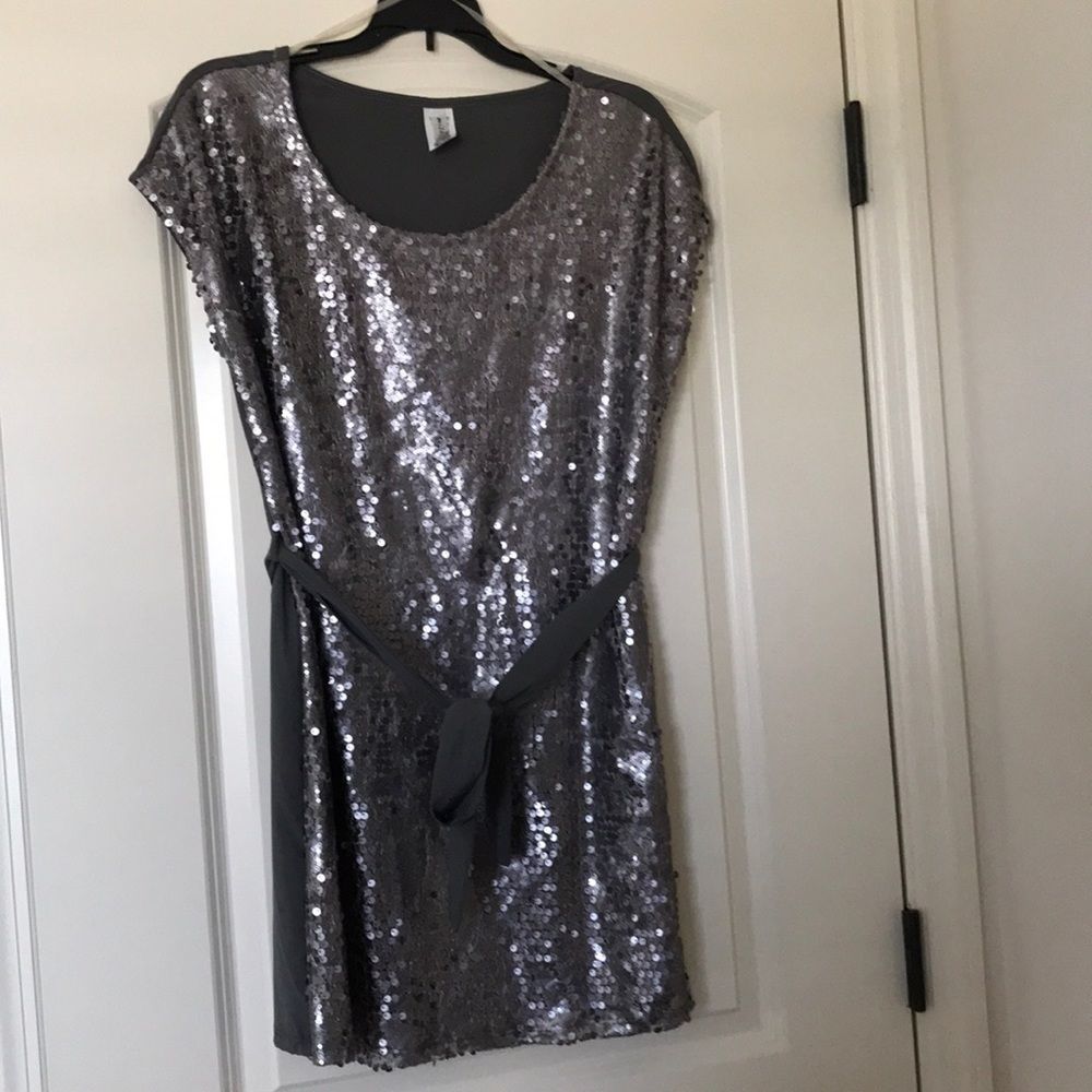 Grey Sequin Dress